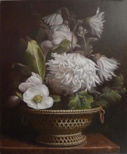 D'après Antoine Berjon-  Fleurs dans une corbeille - Jean-Thierry B
