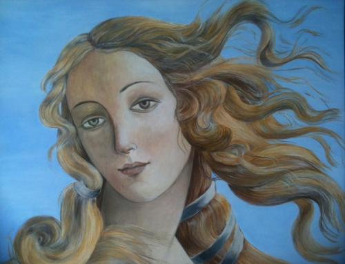 D'après Botticelli - La naissance de venus (détail) - Véronique S