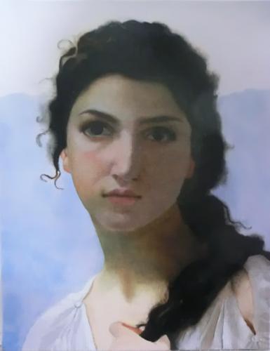 D'après William Adolphe Bouguereau - Meditation- Alicia S