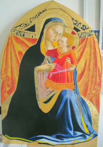 D'après Fra Angelico - La vierge aux séraphins - Nadia G 