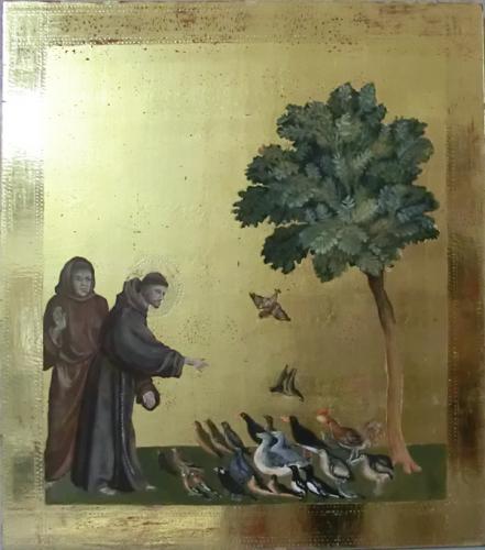 D'après Giotto - Saint François d'Assise recevant les stigmates - Françoise F