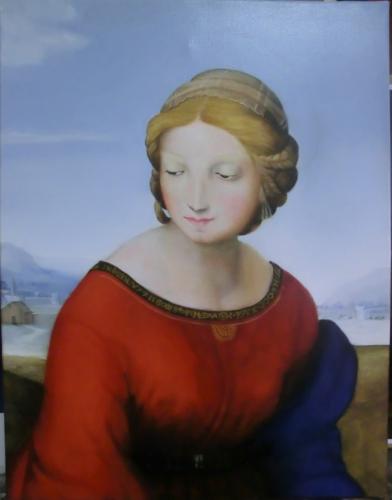 D'après Raphaël - La Madone à la prairie - Evevlyn R