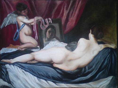 D'après Diego Vélasquez - Vénus à son miroir - Amandine T