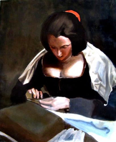 D'après Velasquez - La couseuse - Nadia G 