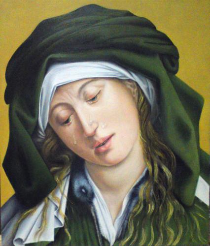 D'après Rogier van der Weyden La Descente de croix (détail) - Françoise M