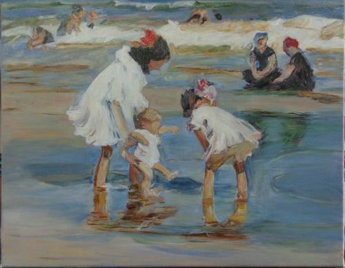 D'après Edward Henry Potthast - Enfants jouant au bord de la mer - Thérèse B