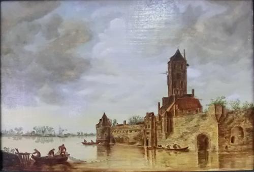D'après Jan Josephsz van Goyen - Un Château au bord de rivière - Gildas L
